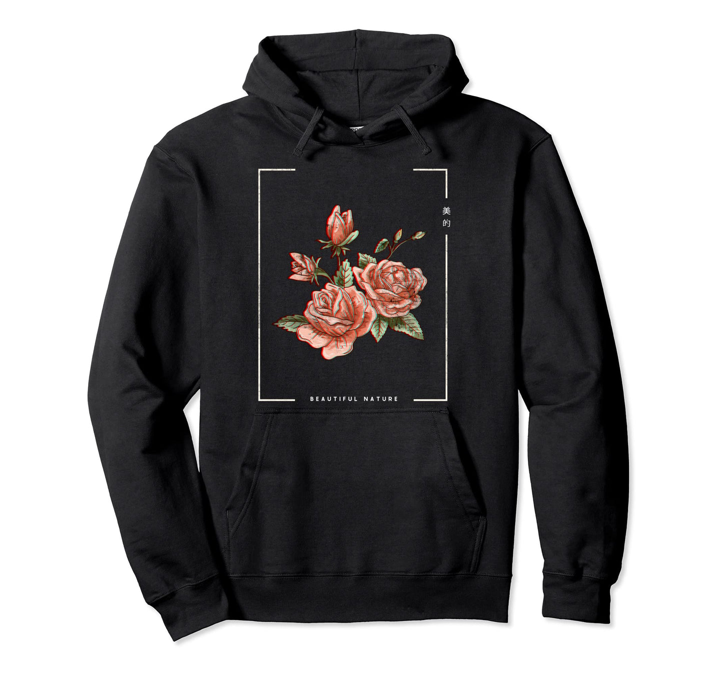 Japanese Aesthetic Vaporwave Nature Flower Hoodie - Novelty Apparel Unisex - T-Shirt, Sweatshirt, Hoodie