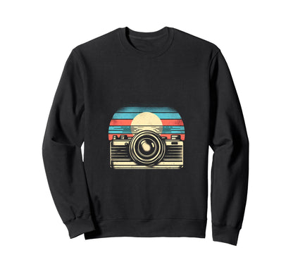 Camera Sunset Sweatshirt - Minimalist Print Men Women - T-Shirt, Sweatshirt, Hoodie