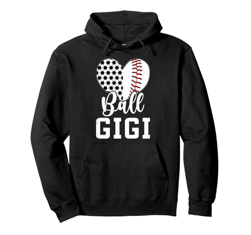 Ball Gigi Grandma Heart Baseball Soccer Hoodie - Trendy Graphic Men Women - T-Shirt, Sweatshirt, Hoodie