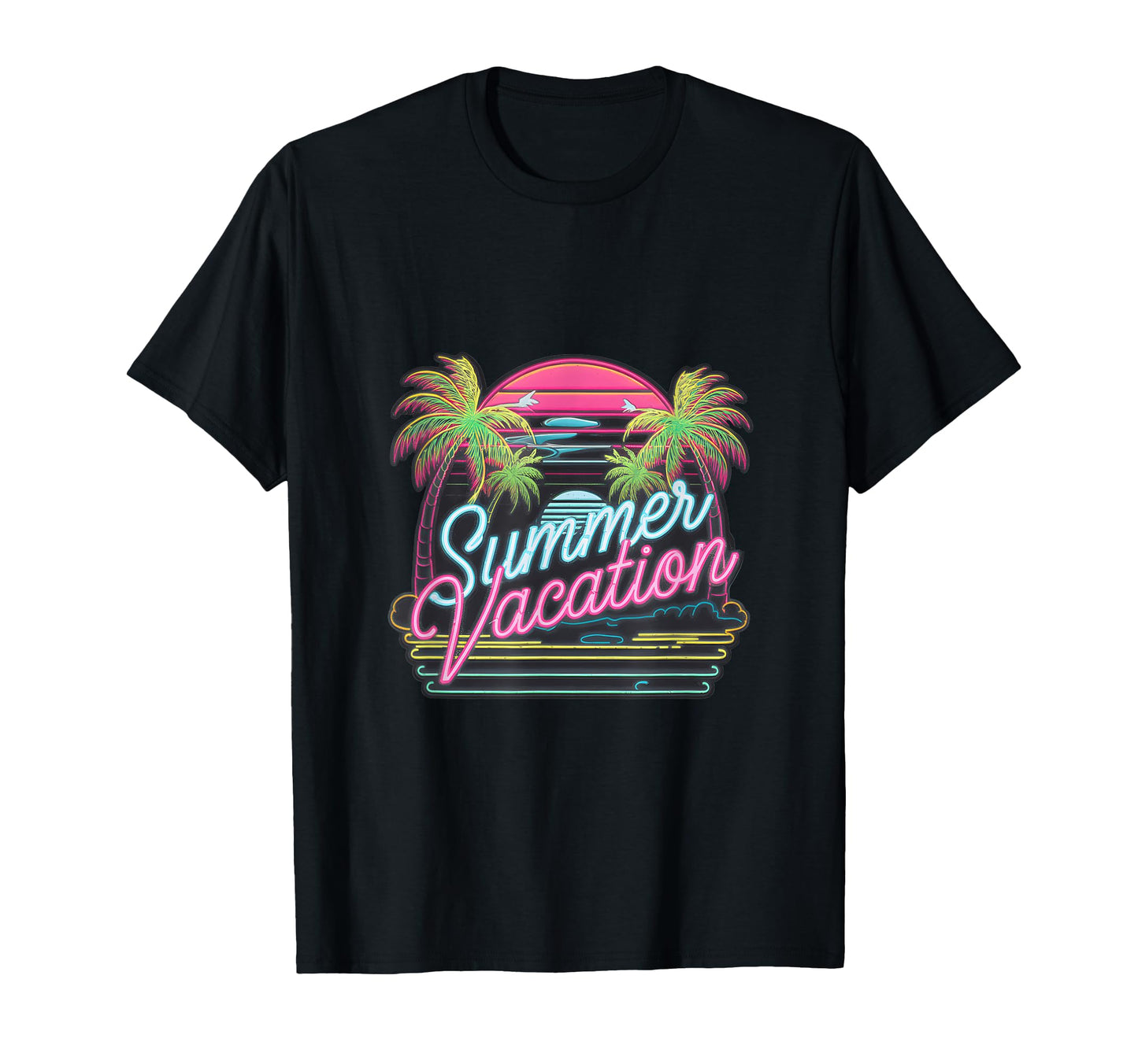 Colorful Palm Trees Summer Vacation Beach T-Shirt - Novelty Apparel Unisex - T-Shirt, Sweatshirt, Hoodie