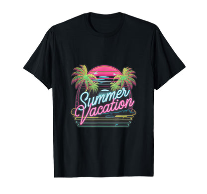 Colorful Palm Trees Summer Vacation Beach T-Shirt - Novelty Apparel Unisex - T-Shirt, Sweatshirt, Hoodie