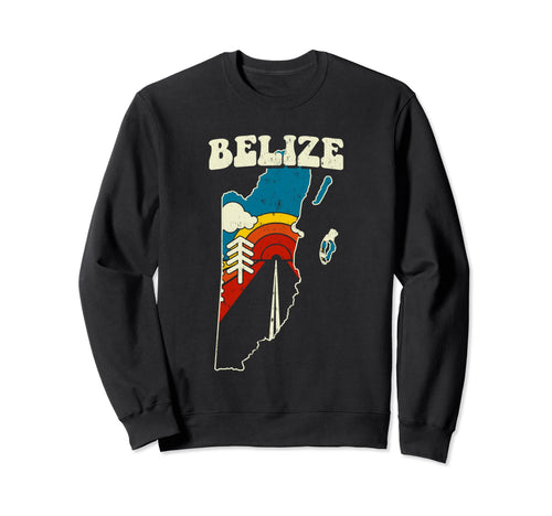 Belize Belizian Country Rainbow 70S Sweatshirt - Minimalist Print Unisex - T-Shirt, Sweatshirt, Hoodie