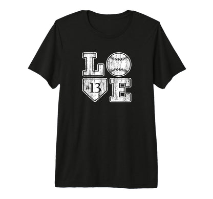 Love Baseball Softball Mom Distressed T-Shirt - Custom Art Print Men Women - T-Shirt, Sweatshirt, Hoodie