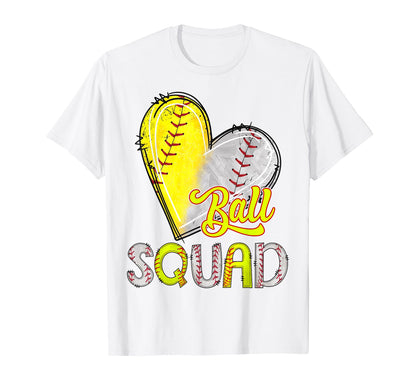 Squad Both Baseball Softball Lover Ball T-Shirt - Graphic Print for Adults - T-Shirt, Sweatshirt, Hoodie