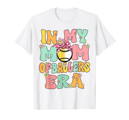 My Mom Ballers Era Groovy Baseball T-Shirt - Aesthetic Graphic for Adults - T-Shirt, Sweatshirt, Hoodie
