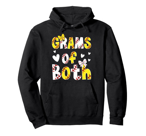 Grams Both Proud Softball Baseball Hoodie - Unique Graphic for Adults - T-Shirt, Sweatshirt, Hoodie