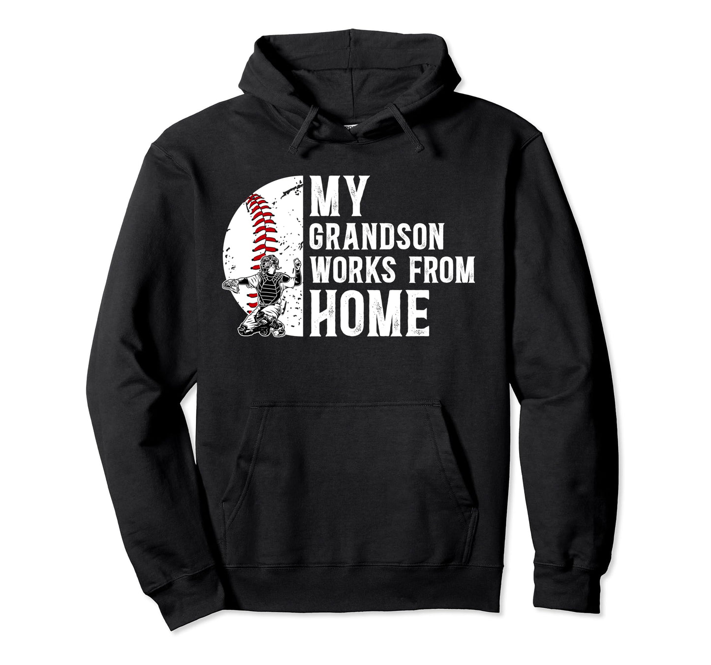 My Grandson Baseball Catcher Mimi Hoodie - Minimalist Print for Adults - T-Shirt, Sweatshirt, Hoodie