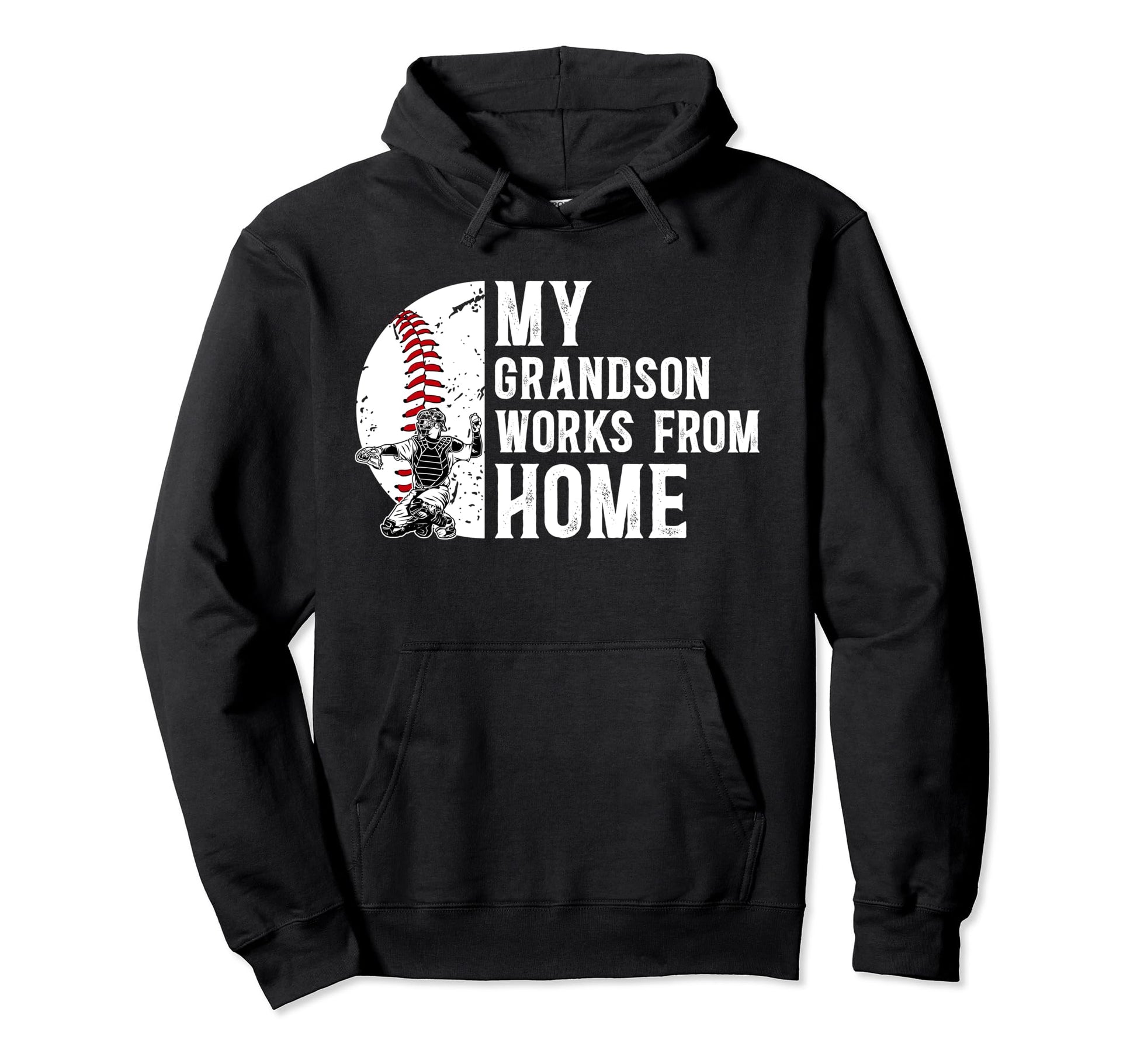 My Grandson Baseball Catcher Mimi Hoodie - Minimalist Print for Adults - T-Shirt, Sweatshirt, Hoodie