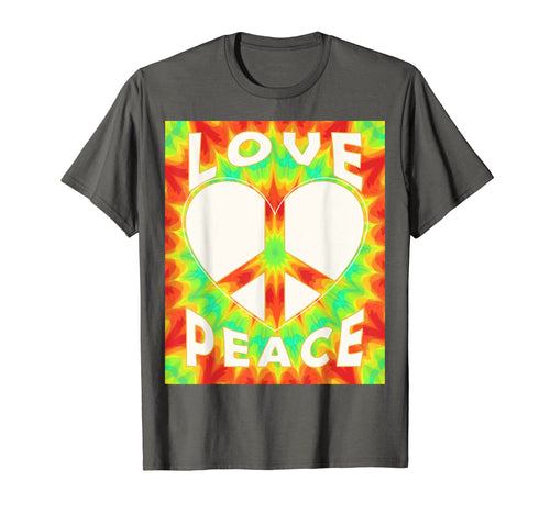 Peace Sign Love Art 60S 70S Tie Dye T-Shirt - Minimalist Print Men Women - T-Shirt, Sweatshirt, Hoodie