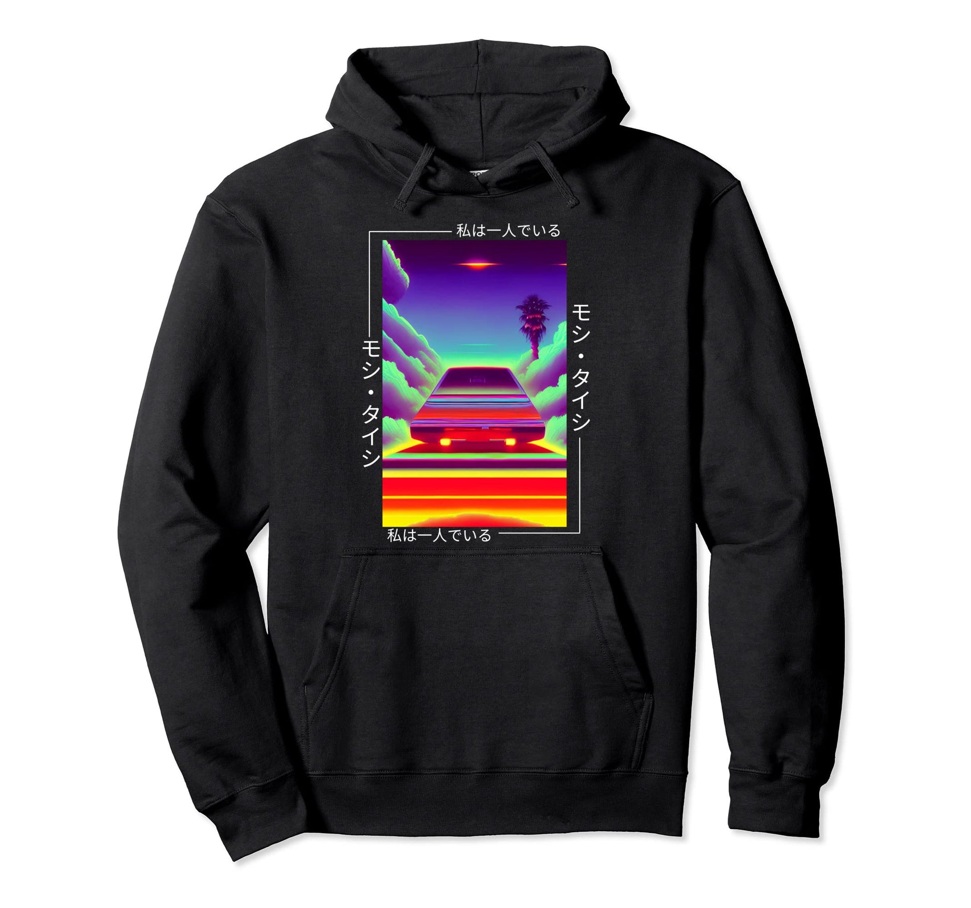 90S Synthwave Japanese Vaporwave Art Hoodie - Streetwear Style Men Women - T-Shirt, Sweatshirt, Hoodie