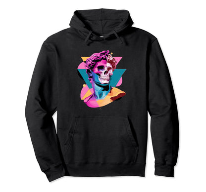 Bust Vaporwave Aesthetic Retrowave Greek God Hoodie - Graphic Print Unisex - T-Shirt, Sweatshirt, Hoodie
