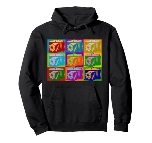 Camera Pop Art Photographer Graphics Film Hoodie - Graphic Print Unisex - T-Shirt, Sweatshirt, Hoodie