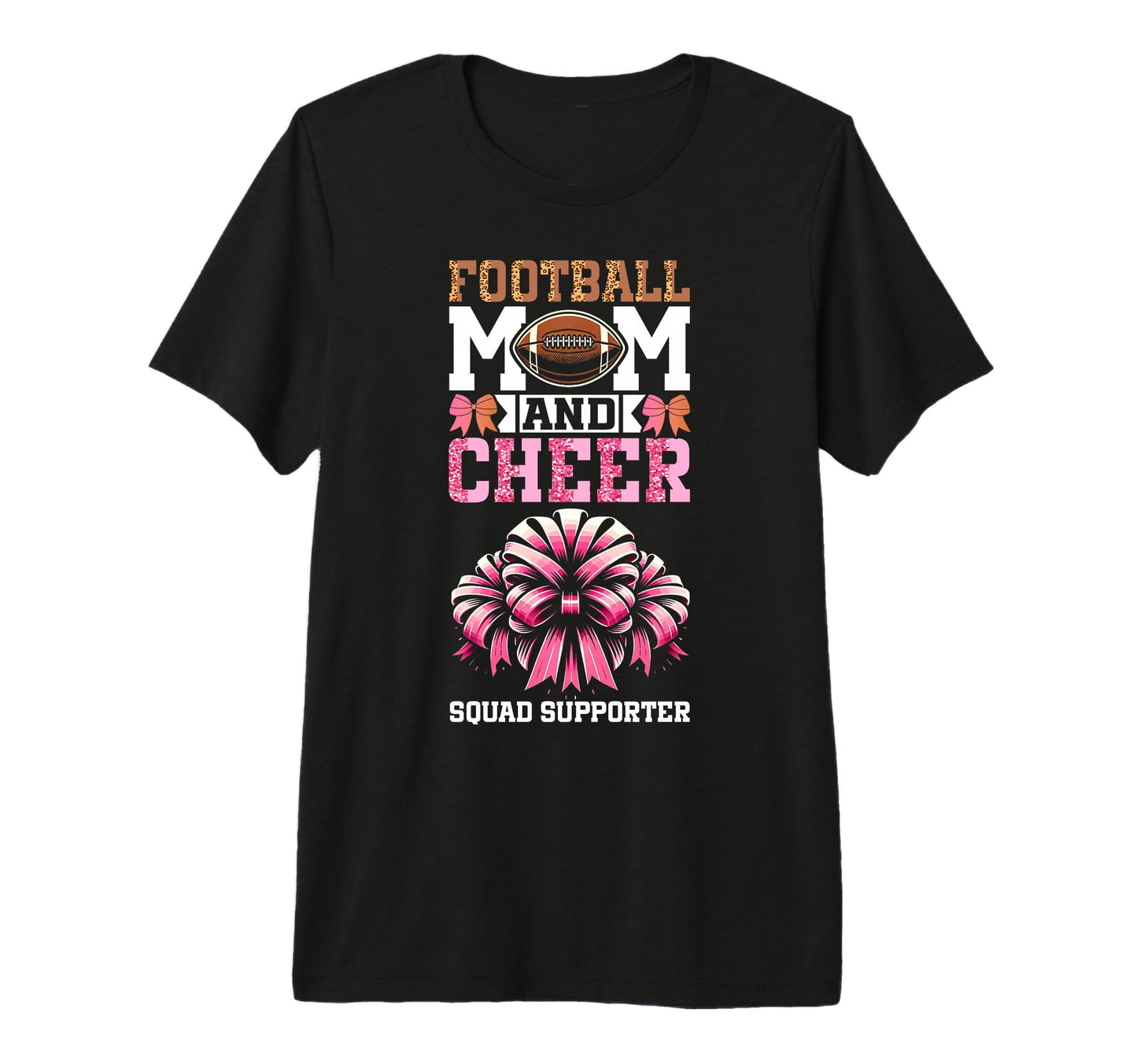 Football Mom And Cheer Squad T-Shirt - Aesthetic Graphic Men Women - T-Shirt, Sweatshirt, Hoodie
