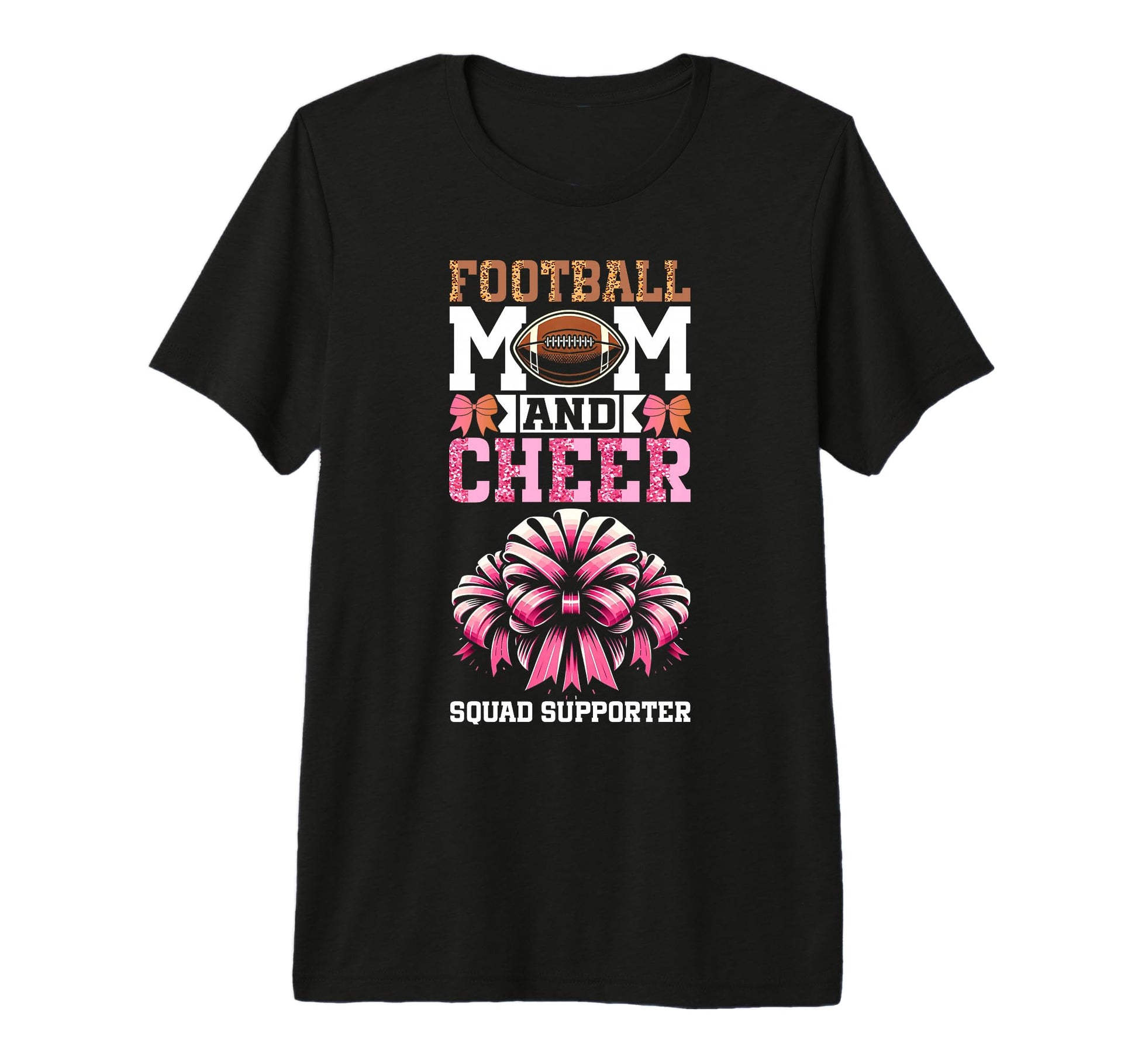 Football Mom And Cheer Squad T-Shirt - Aesthetic Graphic Men Women - T-Shirt, Sweatshirt, Hoodie