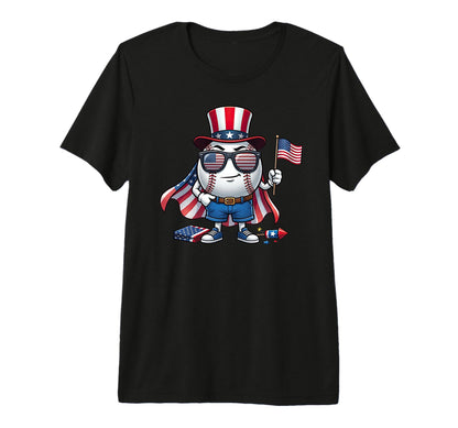 Funny Baseball American Usa Flag T-Shirt - Minimalist Print Unisex - T-Shirt, Sweatshirt, Hoodie
