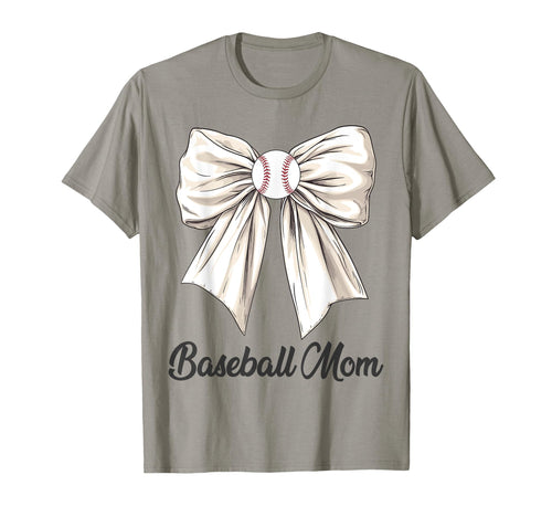 Baseball Mom Coquette Bow Baseball T-Shirt - Custom Art Print Men Women - T-Shirt, Sweatshirt, Hoodie