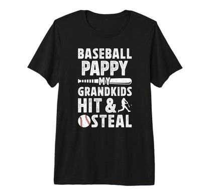 Mens Baseball Pappy Grandpa Funny Pappy T-Shirt - Graphic Print Unisex - T-Shirt, Sweatshirt, Hoodie