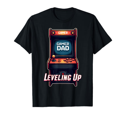 Fathers Day Gift Gamer Dad Leveling Up T-Shirt - Trendy Graphic for Adults - T-Shirt, Sweatshirt, Hoodie