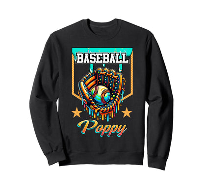 Baseball Drip Baseball Poppy Ice Sweatshirt - Unique Graphic Men Women - T-Shirt, Sweatshirt, Hoodie