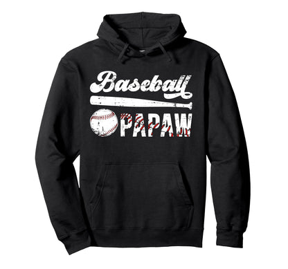 Baseball Papaw Grandpa Papaw Baseball Hoodie - Novelty Apparel Men Women - T-Shirt, Sweatshirt, Hoodie
