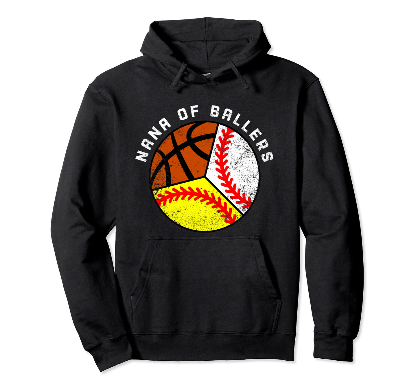 Nana Ballers Funny Baseball Hoodie - Casual Everyday Wear for Adults - T-Shirt, Sweatshirt, Hoodie