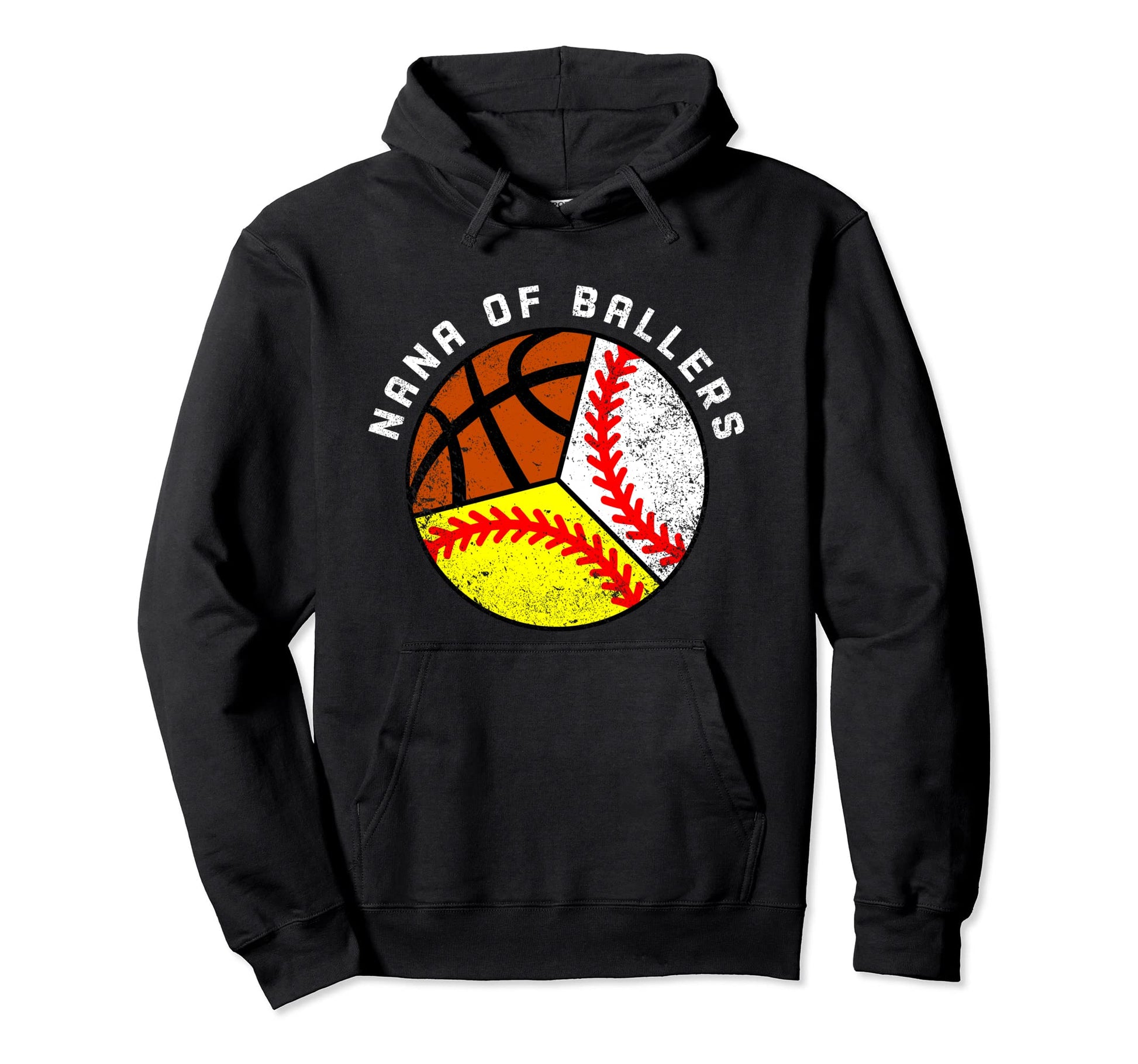 Nana Ballers Funny Baseball Hoodie - Casual Everyday Wear for Adults - T-Shirt, Sweatshirt, Hoodie