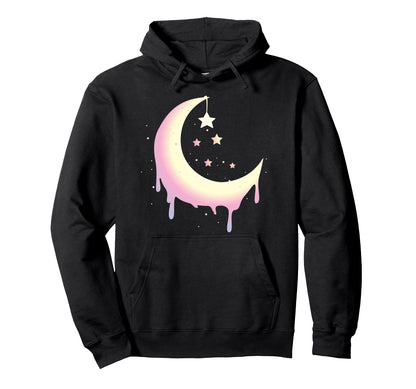 Pastel Moon Goth Vaporwave Hoodie - Unique Graphic Unisex - T-Shirt, Sweatshirt, Hoodie