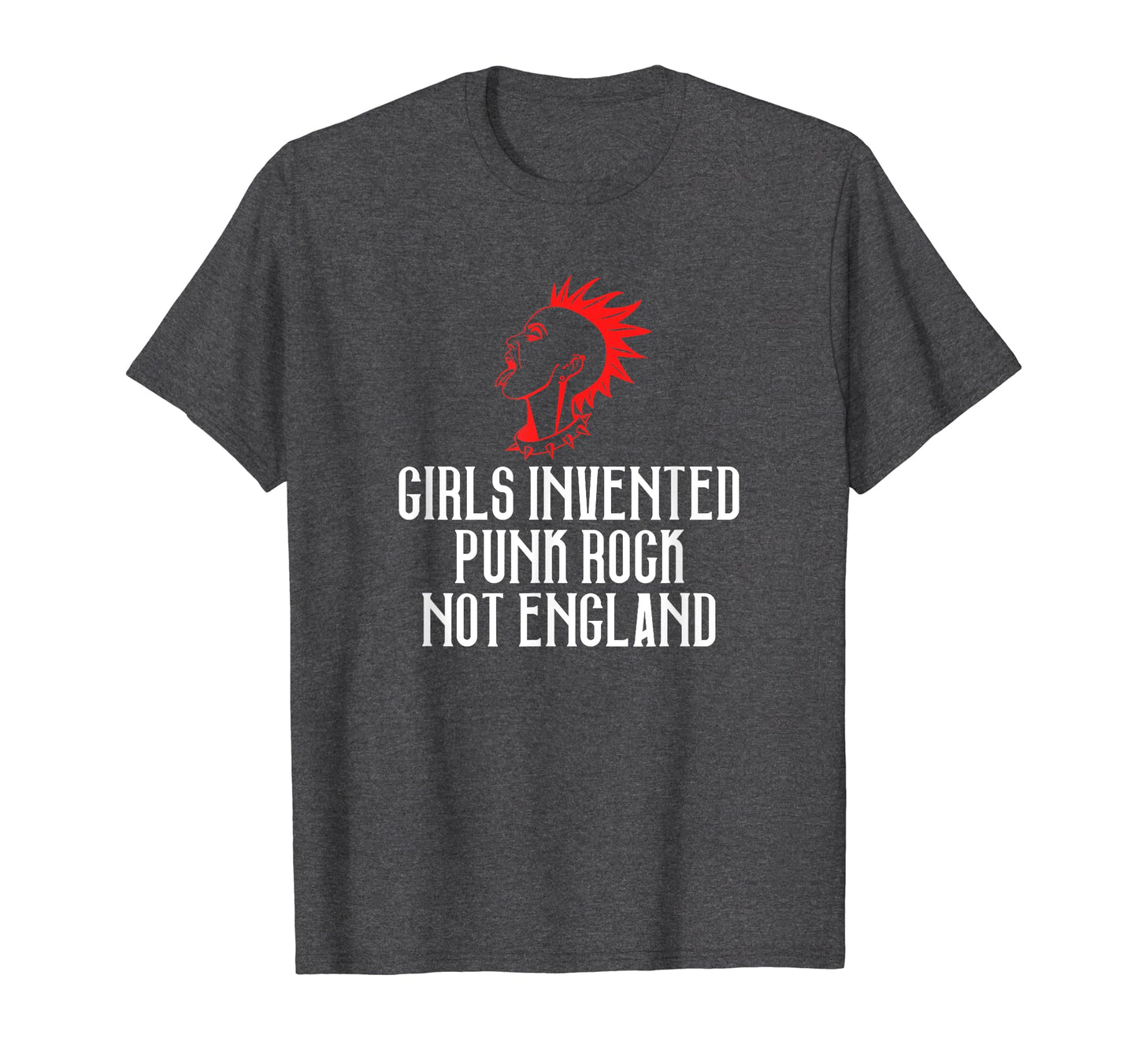 Invented Punk Rock Not England Mohawk T-Shirt - Aesthetic Graphic Unisex - T-Shirt, Sweatshirt, Hoodie