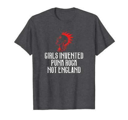 Invented Punk Rock Not England Mohawk T-Shirt - Aesthetic Graphic Unisex - T-Shirt, Sweatshirt, Hoodie