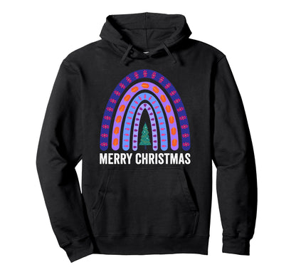 Rainbow Merry Hoodie - Aesthetic Graphic for Adults - T-Shirt, Sweatshirt, Hoodie