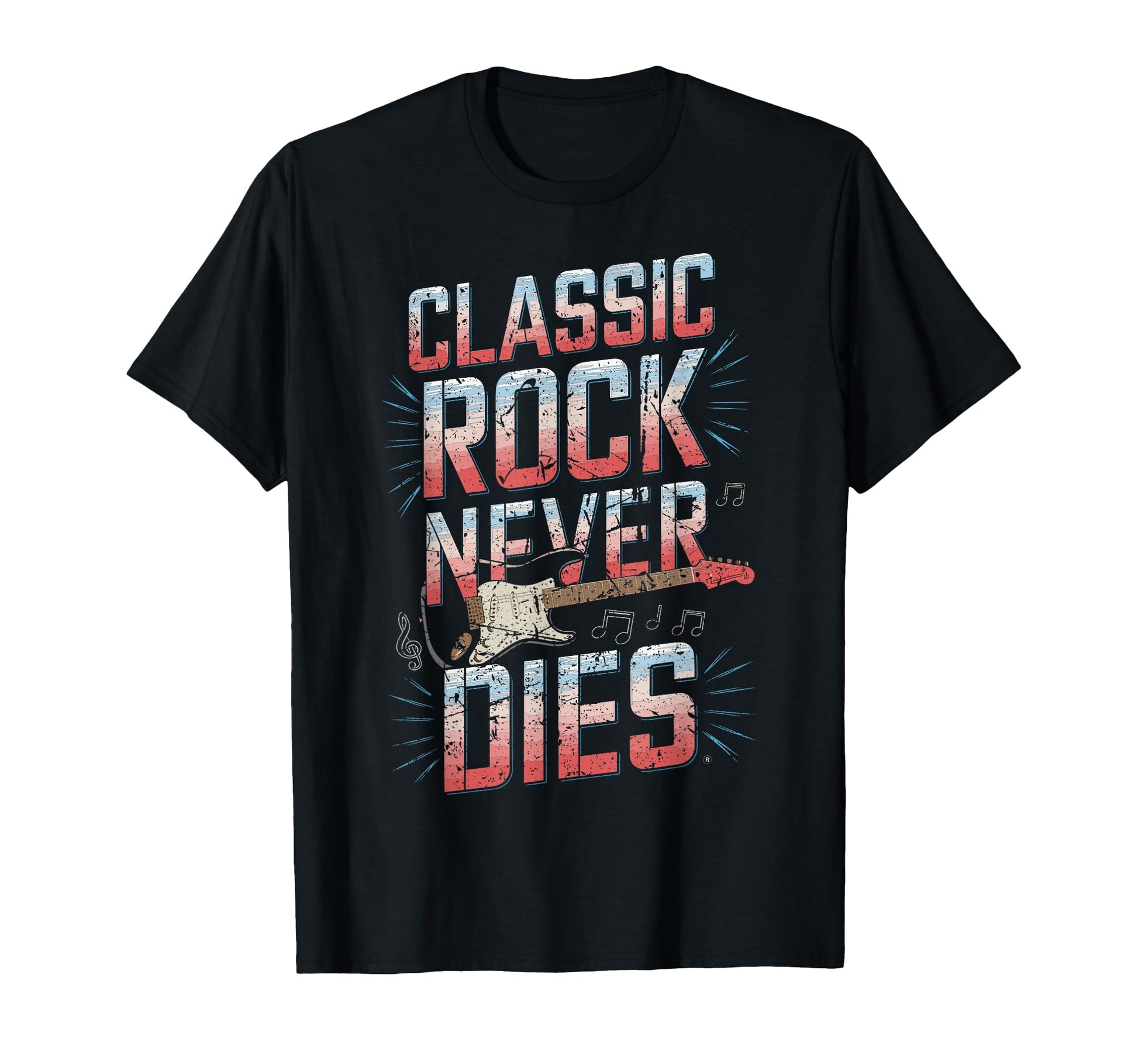 Rock Never Dies Music Lover Fans T-Shirt - Aesthetic Graphic for Adults - T-Shirt, Sweatshirt, Hoodie
