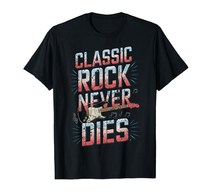 Rock Never Dies Music Lover Fans T-Shirt - Aesthetic Graphic for Adults - T-Shirt, Sweatshirt, Hoodie