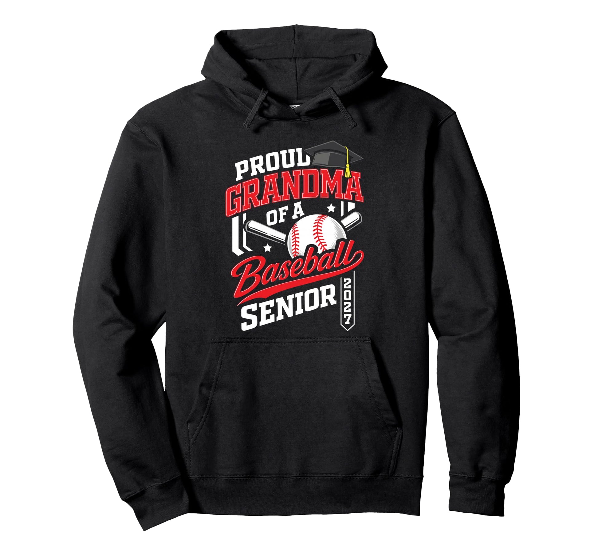 Proud Grandma Baseball Senior Class Hoodie - Streetwear Style for Adults - T-Shirt, Sweatshirt, Hoodie