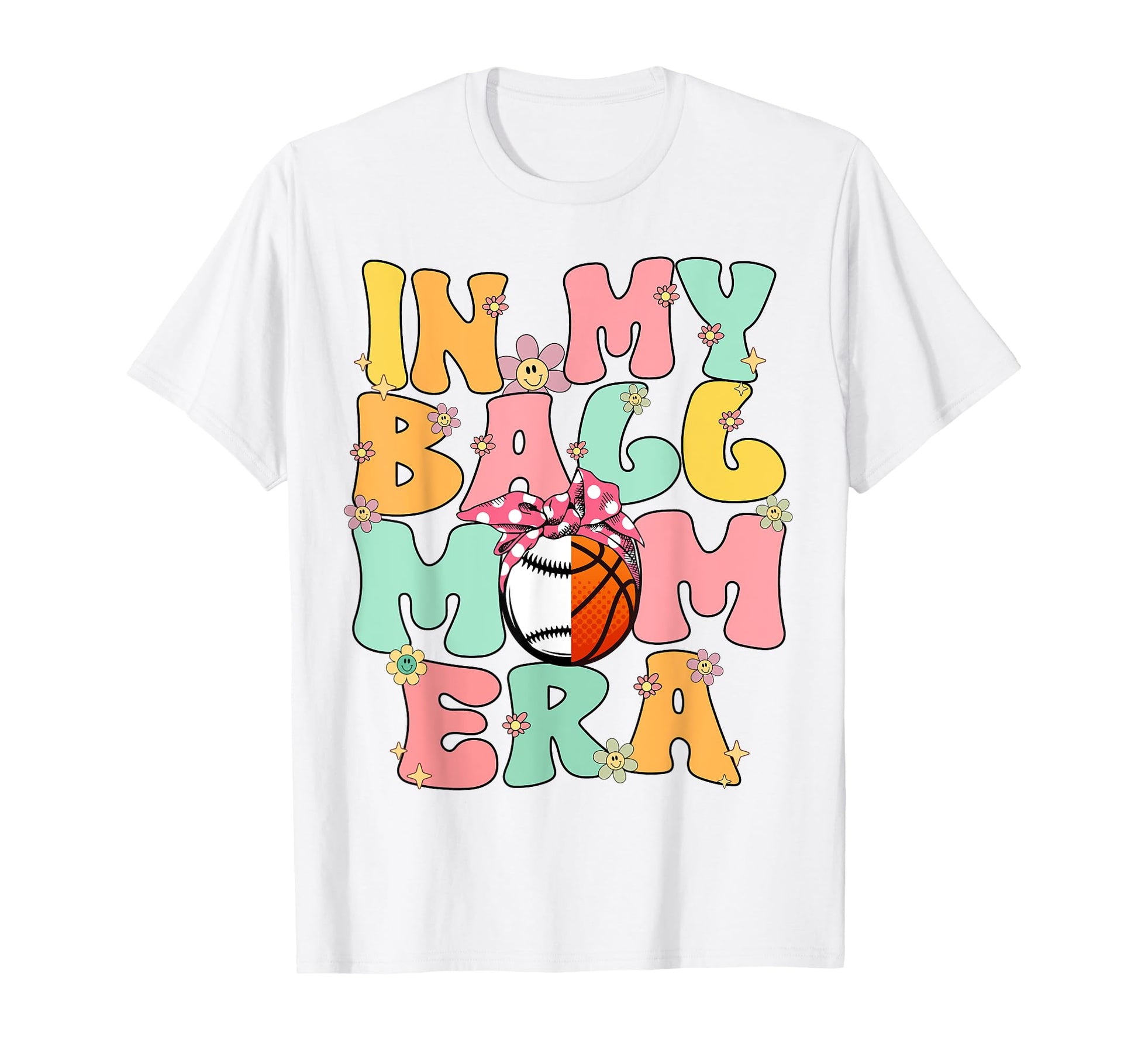 My Ball Mom Era Groovy Baseball T-Shirt - Streetwear Style for Adults - T-Shirt, Sweatshirt, Hoodie