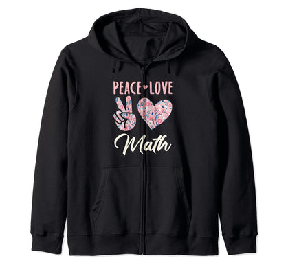 Peace Love Math Gifts And T-Shirt - Minimalist Print Men Women - T-Shirt, Sweatshirt, Hoodie