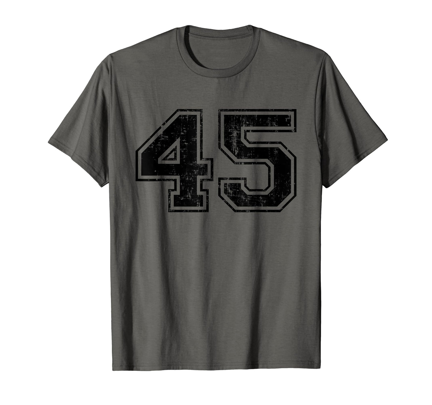 Number 45 Varsity Distressed Sport Team T-Shirt - Graphic Print Unisex - T-Shirt, Sweatshirt, Hoodie