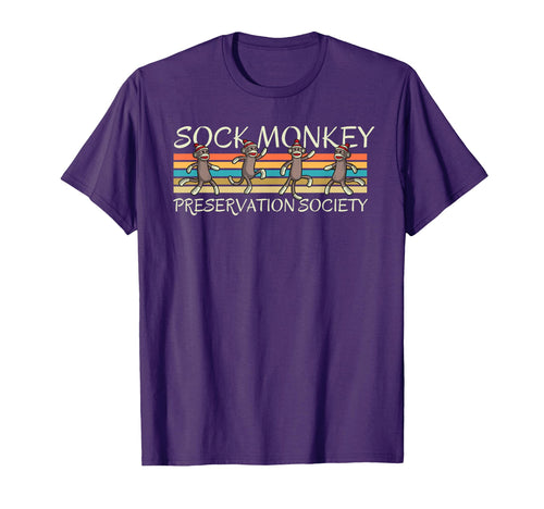 Sock Monkey Preservation Society Stripes T-Shirt - Novelty Apparel Unisex - T-Shirt, Sweatshirt, Hoodie