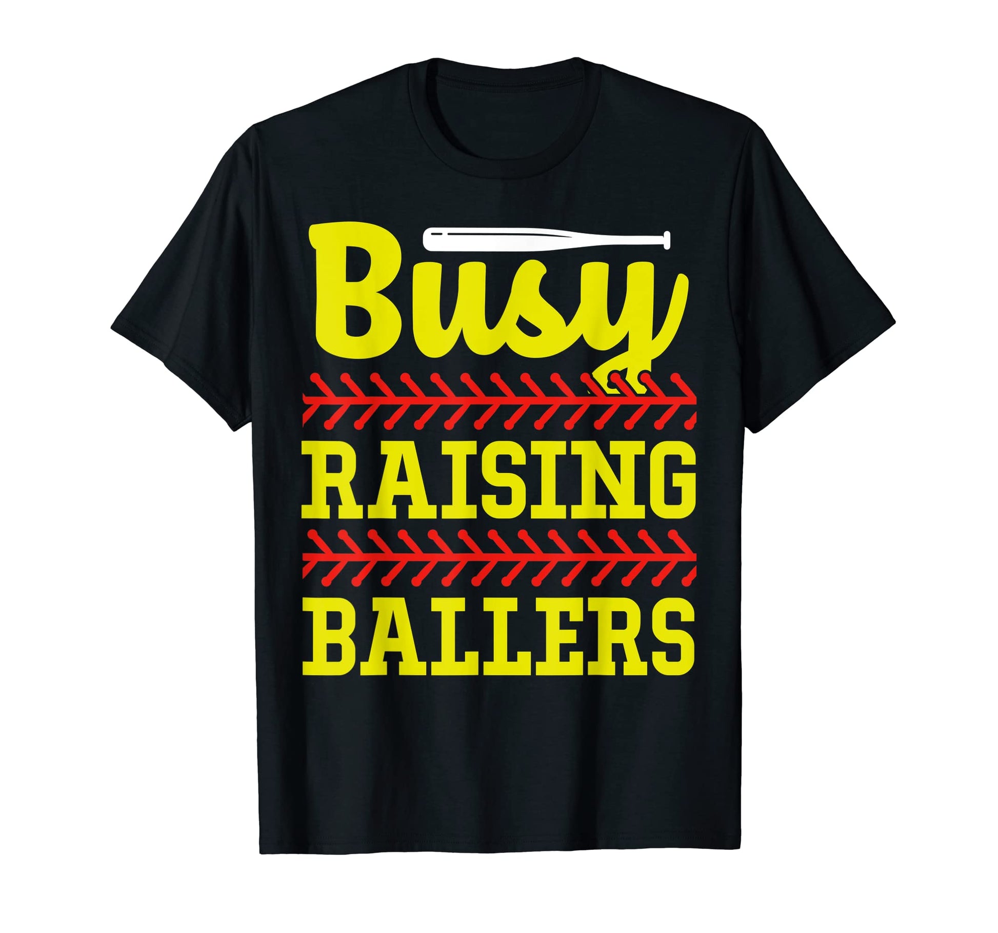 Busy Raising Ballers Softball Coach Mom T-Shirt - Aesthetic Graphic Unisex - T-Shirt, Sweatshirt, Hoodie