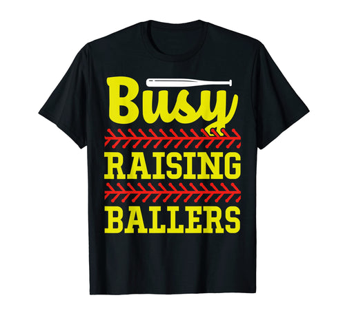 Busy Raising Ballers Softball Coach Mom T-Shirt - Aesthetic Graphic Unisex - T-Shirt, Sweatshirt, Hoodie