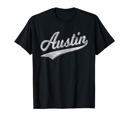 Austin Texas Varsity Script Sports T-Shirt - Custom Art Print for Adults - T-Shirt, Sweatshirt, Hoodie