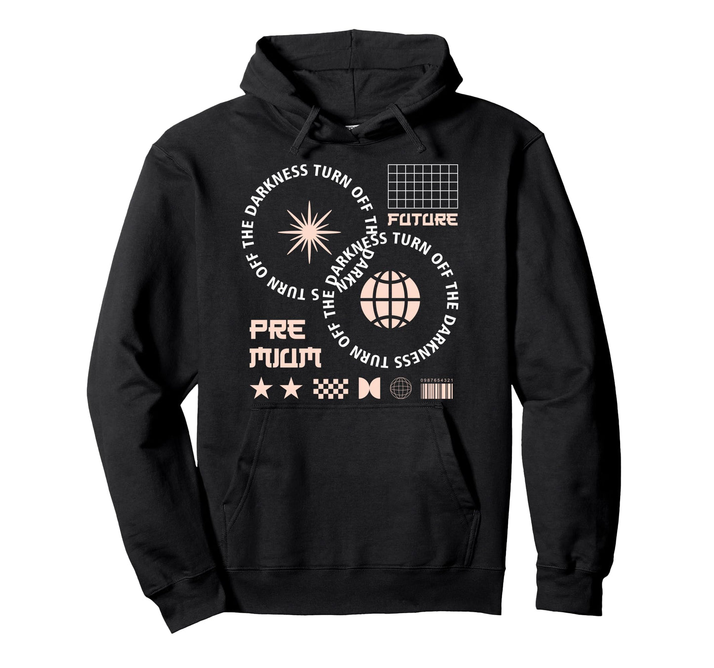 Turn Off Darkness Aesthetic Edgy Streetwear Hoodie - Novelty Apparel Unisex - T-Shirt, Sweatshirt, Hoodie
