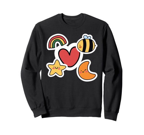 Kidcore Aesthetic Rainbow Aesthetic 80S Sweatshirt - Graphic Print Unisex - T-Shirt, Sweatshirt, Hoodie
