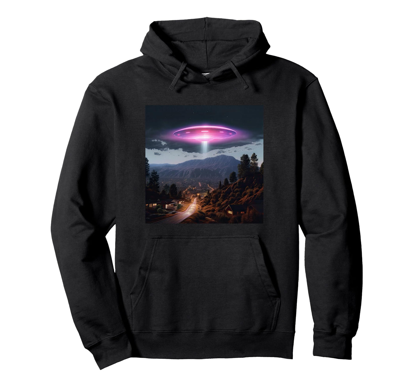 Alien Abduction Alien Vaporwave Ufo Hoodie - Minimalist Print Men Women - T-Shirt, Sweatshirt, Hoodie
