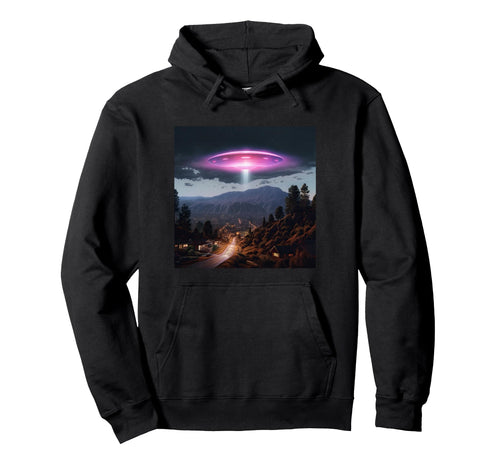 Alien Abduction Alien Vaporwave Ufo Hoodie - Minimalist Print Men Women - T-Shirt, Sweatshirt, Hoodie