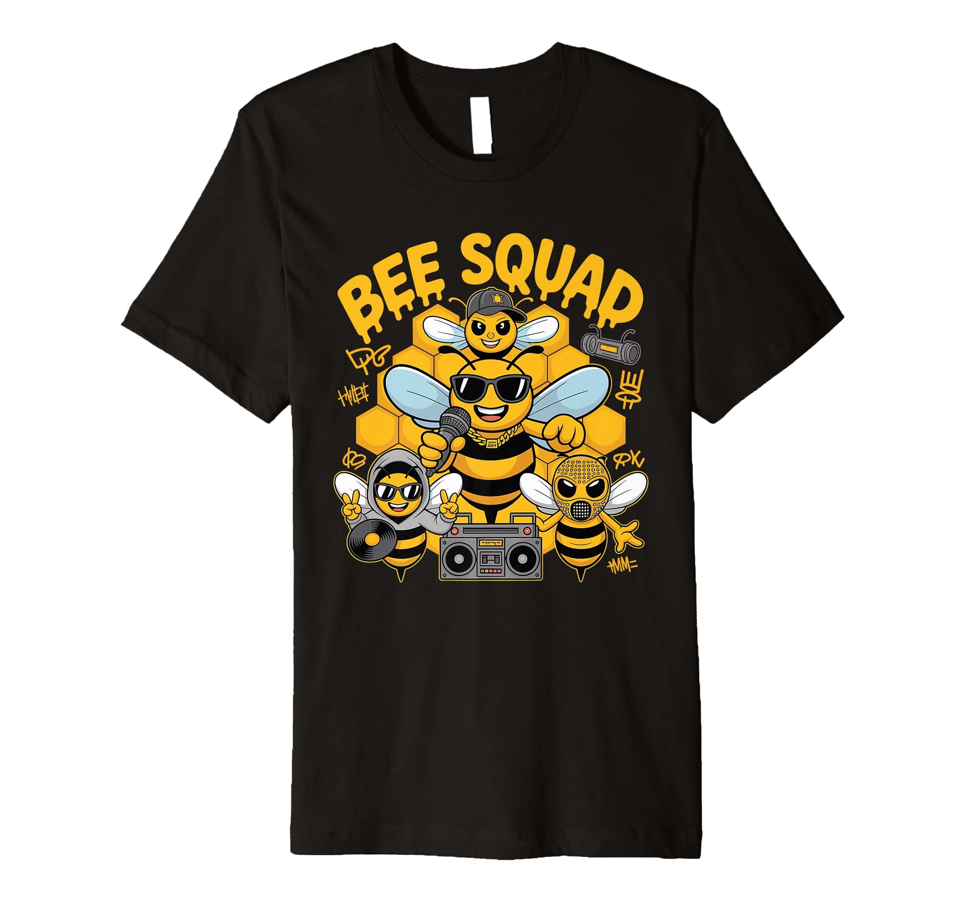 Bees Hip Hop Dance Crew Old School Rap T-Shirt - Graphic Print Men Women - T-Shirt, Sweatshirt, Hoodie