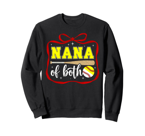 Nana Both Coquette Baseball Softball Sweatshirt - Trendy Graphic Unisex - T-Shirt, Sweatshirt, Hoodie