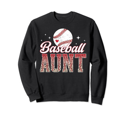 Baseball Aunt Baseball Player Sweatshirt - Unique Graphic for Adults - T-Shirt, Sweatshirt, Hoodie