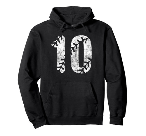 Baseball Softball Mom 10 Number 10 Hoodie - Casual Everyday Wear Unisex - T-Shirt, Sweatshirt, Hoodie