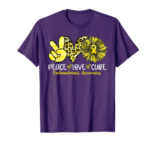 Peace Love Cure Sunflower Leopard T-Shirt - Streetwear Style Men Women - T-Shirt, Sweatshirt, Hoodie