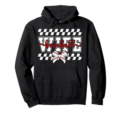 Baseball Wife Coquette Wife Baseball Hoodie - Custom Art Print Men Women - T-Shirt, Sweatshirt, Hoodie